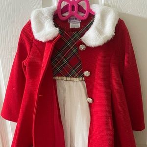 Toddler Christmas dress with jacket